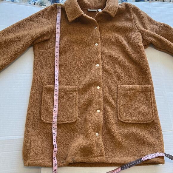 Denim & Co Regular Sherpa Bonded Fleece Snap Jacket | Size L - Picture 11 of 12